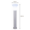Lampa Ogrodowa LED Zewnętrzna BELLA E27 Słupek 80cm Chrom Volteno