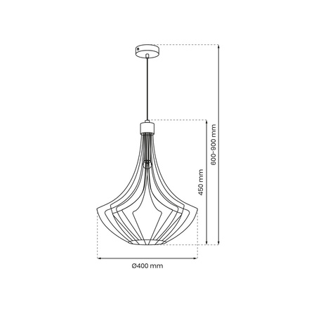 Lampa Wisząca Sufitowa CESTA Czarna 1xE27 Milagro