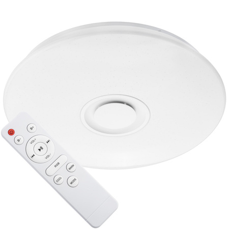 PLAFON LED 50cm lampa sufitowa okrągła RGBW 3000K-6500K + pilot GŁOŚNIK BLUETOOTH