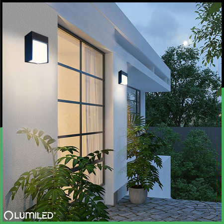 Lampa Ogrodowa Ścienna LED Kinkiet Elewacyjny Zewnętrzny IP54 12W 3000K RUBUS LUMILED