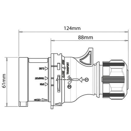Wtyczka Przenośna Siłowa 16A 400V 5P IP44 Hermetyczna