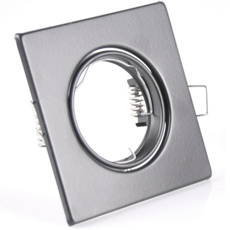 Zestaw 3x Oprawa halogenowa ruchoma GOLDLUX (Polux) kwadratowa czarna + żarówka LED GU10 3,5W