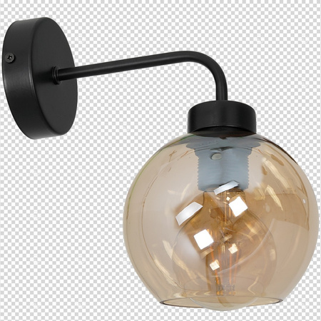 Lampa Ścienna Kinkiet SOFIA Bursztynowa 1xE27 Milagro