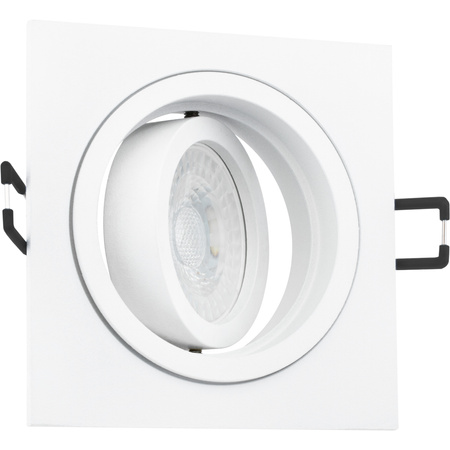 Oprawa HALOGENOWA Podtynkowa Ruchoma GU10 MR16 Kwadrat Biała CASSIO LUMILED