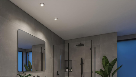 3x Oprawa Podtynkowa Wpuszczana LED Hermetyczna IP44 Łazienkowa 4.2W 400lm IP44 White Ambiance TW Biała Inteligentna SMART Zigbee Bluetooth Adore Philips HUE