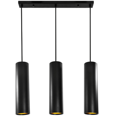 Lampa Wisząca Sufitowa IL MIO LATI 3x GU10 Czarno - Złota - GOLDLUX (Polux)
