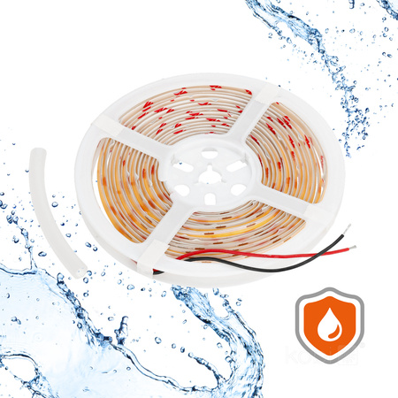 Taśma Pasek LED Zewnętrzna 5W 475lm 4000K Neutralna 1600LED 12V 5m IP65 CRI90 Tramo Premium Kobi