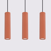 Lampa Wisząca Sufitowa Zwis Tuba Spot 3x GU10 Ochra Czerwona Karbon Deep Space SL.1632 Sollux
