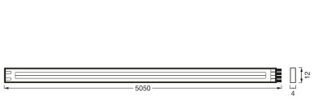 Taśma LED Pasek Zewnętrzny COB 24W 1900lm 3000K IP44 Biały COB Strips Ledvance