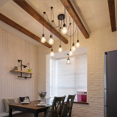 Lampa wisząca sufitowa ARANE PAJĄK 8 ramion do LED 8x E27 LUMILED