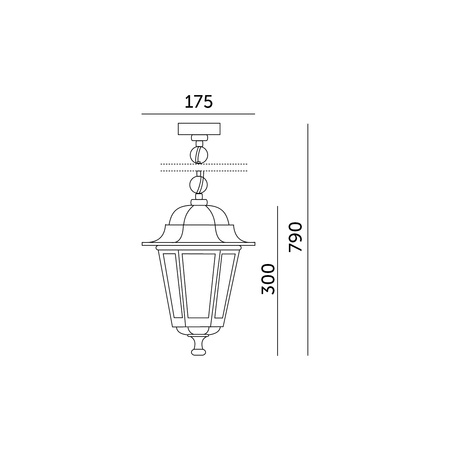 Lampa Sufitowa Wisząca Ogrodowa Zewnętrzna Zwis E27 Czarna IP54 LO 4105 Kobi