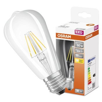 Żarówka LED ST64 E27 6.5W = 60W 806lm 2700K Ciepła 300° Retrofit Filament CLASSIC Osram