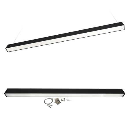 Lampa LED Oprawa Liniowa Sufitowa 40W 4800lm CCT Czarna Koline Kobi