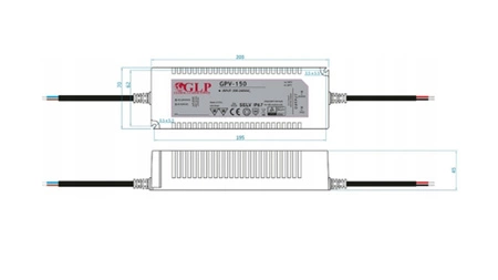 Zasilacz LED NAPIĘCIOWY 24V 150W 6,25A GPV-150-24 GLP HERMETYCZNY