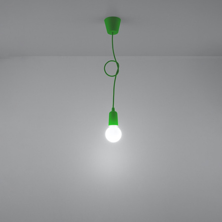 Lampa Sufitowa Wisząca Zwis E27 Nieregularna Zielona Nowoczesna Diego Sollux