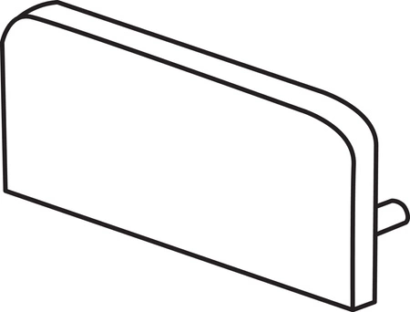 Zaślepka do Profili Aluminiowych Szara Pełna STOPPER Kanlux 2szt.