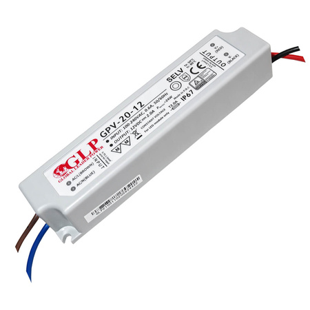 Zasilacz LED Hermetyczny Napięciowy GPV 20-12 IP67 2A 24W 12V GLP