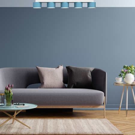 Lampa Sufitowa DIXIE Niebieska Biała 5xGX53 Milagro