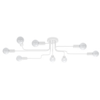 Lampa Sufitowa Oprawa Natynkowa Wisząca Zwis 8x E27 Żyrandol Nieregularna Biała Industrialna Vector Sollux