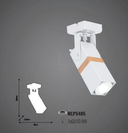 Kinkiet w stylu skandynawskim loft lampa ścienna sufitowa biała MiLAGRO VIDAR 1x GU10