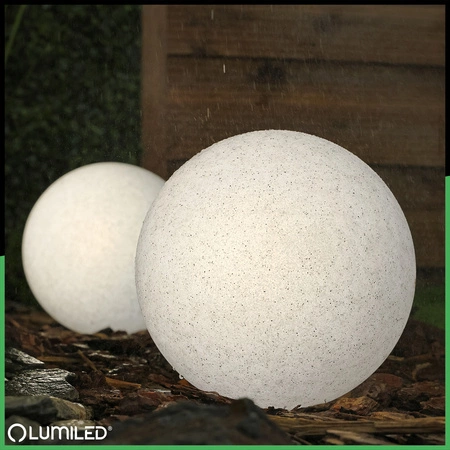 Lampa Oprawa Ogrodowa Zewnętrzna KAMIENNA KULA LED LUMIKULA 20cm E27 IP65 LUMILED