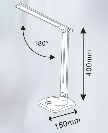 Lampka Biurkowa Nocna LED 8W CCT 3in1 3000-6500K Szkolna Biała TOLEDO GOLDLUX (Polux)