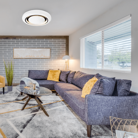 Plafon LED Lampa Sufitowa Natynkowa Złoty okrągły MEGAN 48W 48 cm CCT + Pilot Milagro