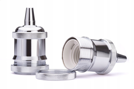 Lampa Wisząca Oprawa E27 Metalowa Chromowa z Blokadą LEDIGO Vintage