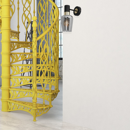 Kinkiet lampa ścienna czarna MiLAGRO ROMA BLACK 1x E27