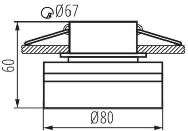 Oprawa sufitowa halogenowa GOVIK MR16 GU10 czarny Kanlux