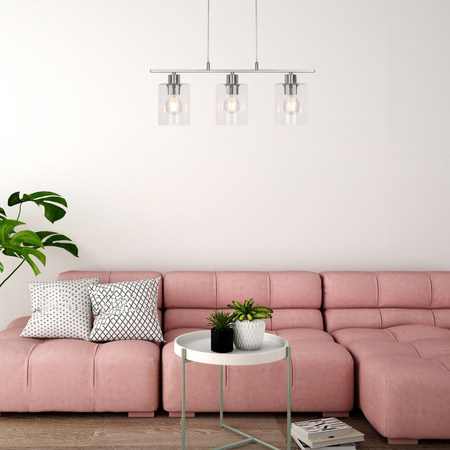 Lampa Wisząca Sufitowa 3x E27 Chrom Nowoczesny Miroslaw Rabalux