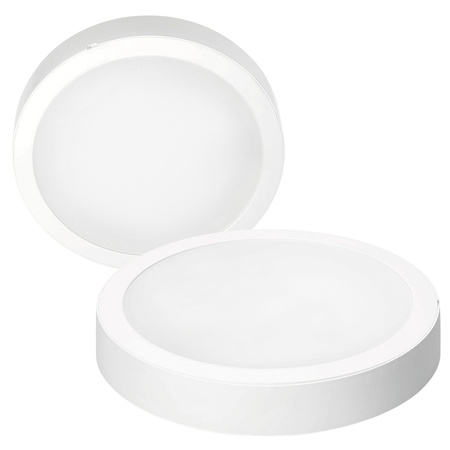 Plafon LED Sufitowy Natynkowy 18W 1800lm 4000K Neutralny 120° Biały IP40 IK03 Sigaro Kobi