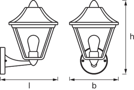 Kinkiet Ogrodowy Lampa Elewacyjna Zewnętrzna Latarnia E27 Czarny Złoty IP44 Endura Osram
