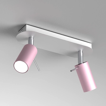 Lampa Sufitowa PRESTON Różowa Biała 2x mini GU10 Milagro