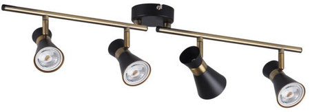 Oprawa Lampa Sufitowa MILENO 4x GU10 Czarny Złoty 72cm Kanlux
