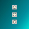 3x Oprawa Podtynkowa Wpuszczana LED GU10 Ruchoma Aluminiowa Kwadratowa Nikiel Peridot Philips
