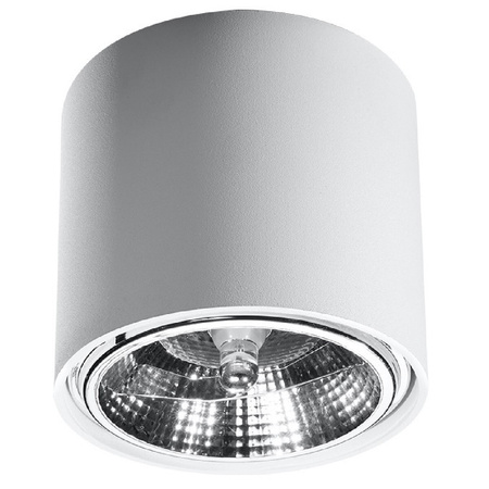Lampa Sufitowa Oprawa Natynkowa SPOT TUBA GU10 Cylindryczna Biała Nowoczesna Tiube Sollux