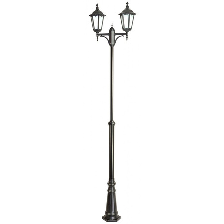 Lampa Ogrodowa Zewnętrzna Słupek LATARNIA E27 Retro Classic OGMWN 2 195-295cm czarny Su-Ma