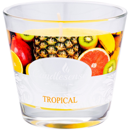 Świeca zapachowa dekoracyjna w szkle Owoce tropikalne