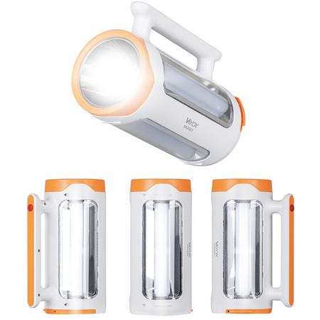 Latarka Akumulatorowa Ręczna 2w1 Światłem Bocznym + Powerbank VA0085 VAYOX