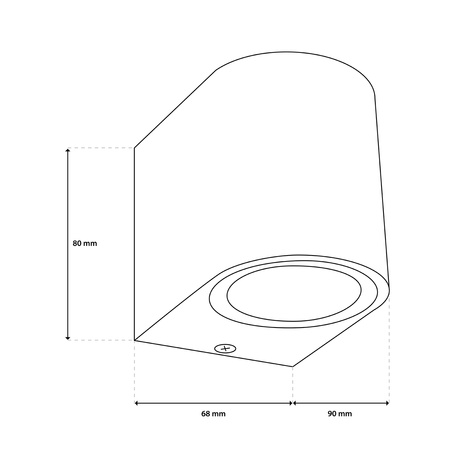 Kinkiet Ogrodowy Elewacyjny Lampa Zewnętrzna GU10 ALLIUM Czarna LUMILED