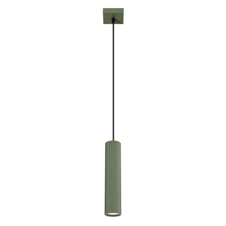 Lampa Wisząca Sufitowa Zwis Tuba Spot 1x GU10 Oliwkowa Karbon Deep Space SL.1611 Sollux