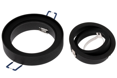 Zestaw Oprawa HALOGENOWA Tuba Spot Ruchoma MIDI GU10 Okrągła Czarna 20mm + LED GU10 6W 4000K LUMILED