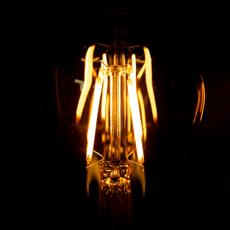 Żarówka LED E27 ST64 6W = 50W 650lm 2200K Ciepła 360° Filament dymiona