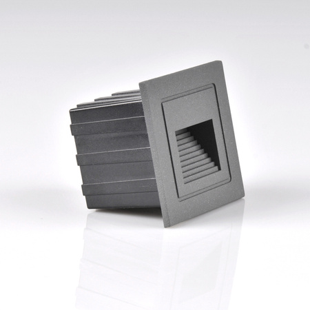 Lampa oprawa schodowa podtynkowa LED ogrodowa 3W 20lm IP44 4000K szara Q6 GOLDLUX (Polux)