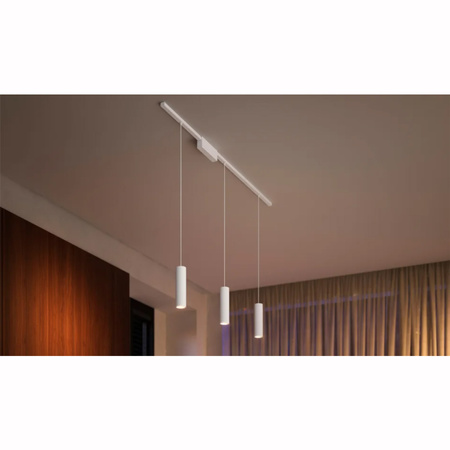 Zestaw Szyna Oświetleniowa Perifo Szynoprzewód 1,5m + 3x Lampa Wisząca LED 15,6W CCT RGB Philips HUE Bluetooth Biały