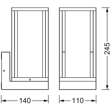 Lampa Ogrodowa Zewnętrzna Kinkiet Elewacyjny LED IP44 Szary Endura Ledvance