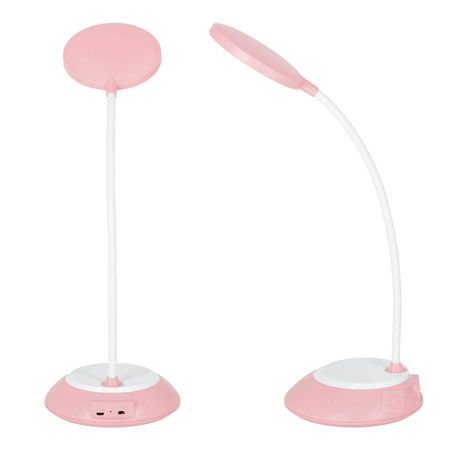 Lampka Biurkowa Stołowa LED 5W 200lm CCT 270° Akumulatorowa Różowa Visua Kobi