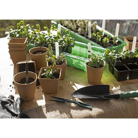 Zestaw 24x Doniczki Torfowe 8x8 cm do Rozsady Wysiewu Pikowania Na Sadzonki Biodegradowalne Okrągłe