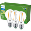 3x Żarówka LED E27 A60 2.3W = 40W 485lm 210lm/W 2700K Ciepła 300° KLASA A UltraEfficient Philips